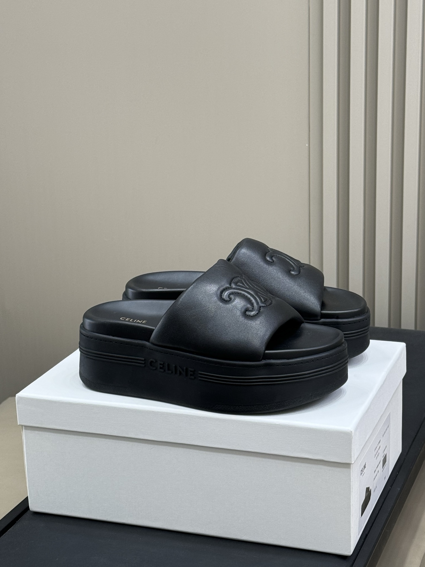 CELINE Platform Slipers