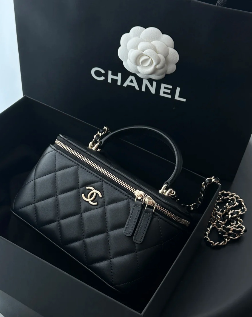 CHANEL Leather Handle Box