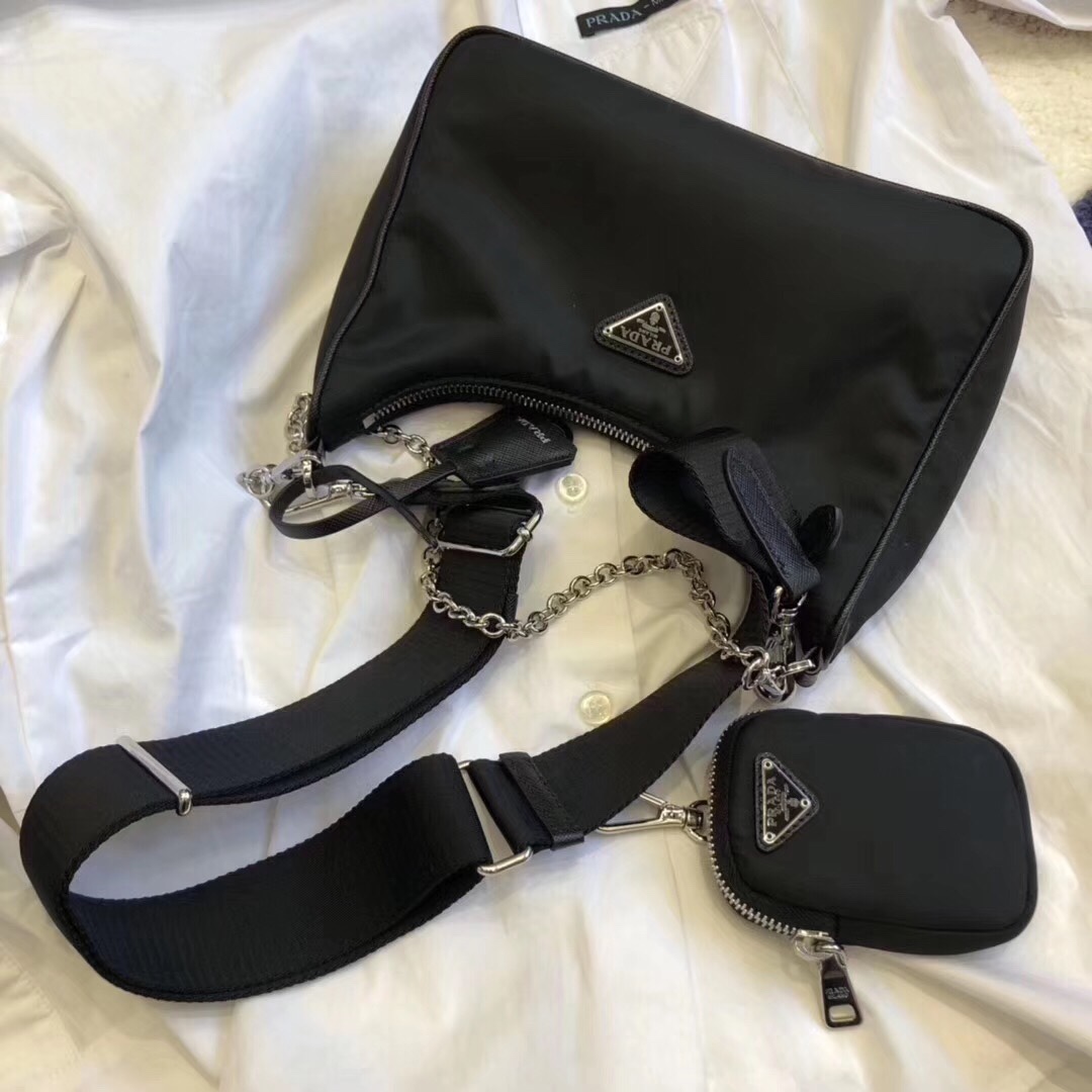PRADA 2005 Nylon Hobo Bag