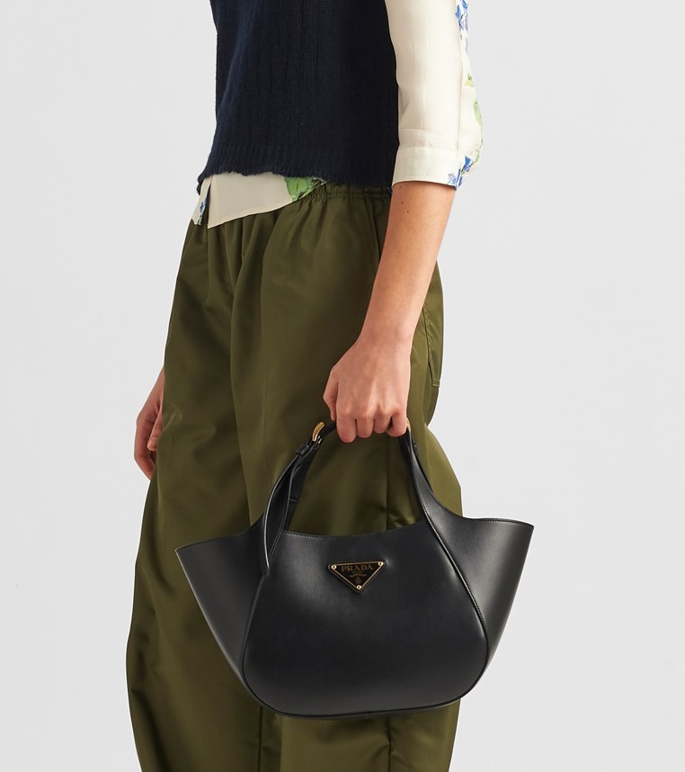 PRADA Soft Leather Basket Bag