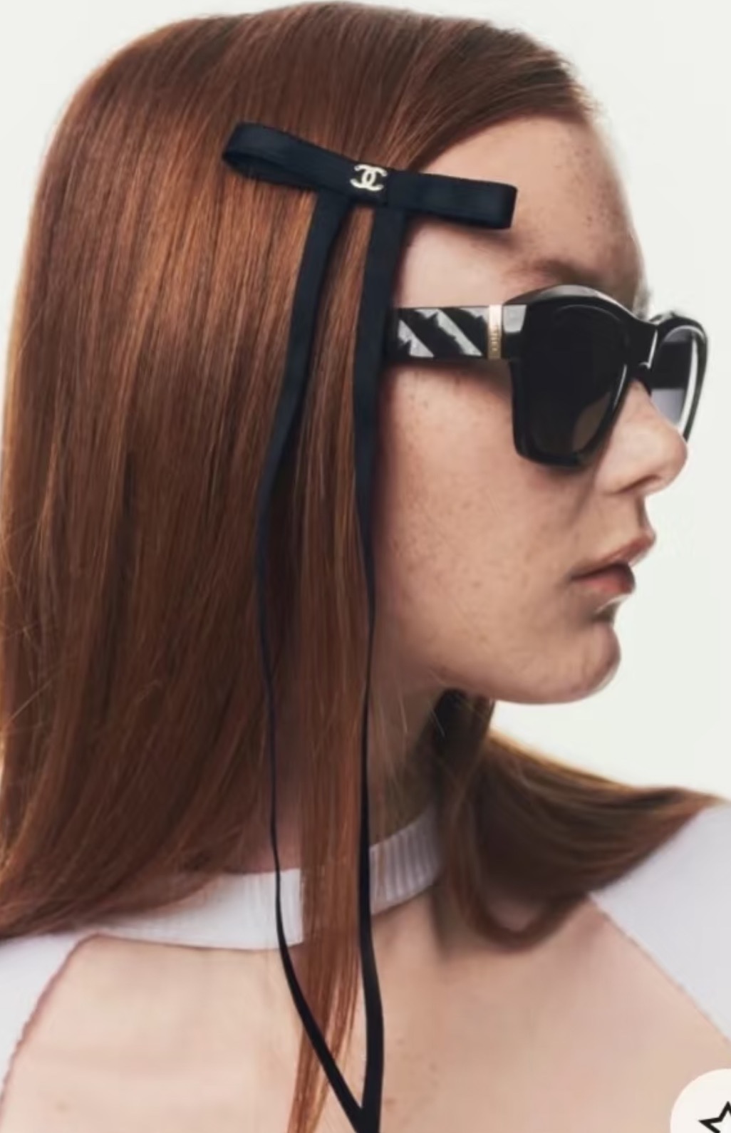 CHANEL 샤넬 제니 리본헤어핀 