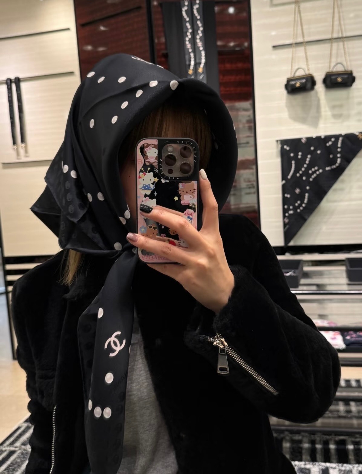 CHANEL샤넬 실크 스카프