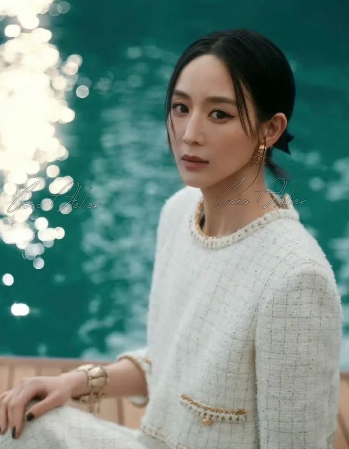 CHANEL 샤넬 25cc 화이트 트위드 자켓