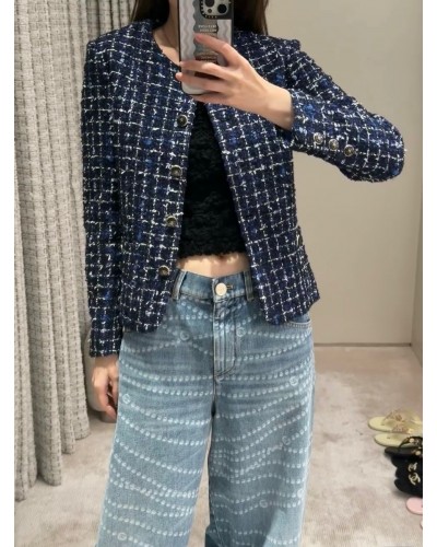 CHANEL 샤넬블루 트위드 자켓