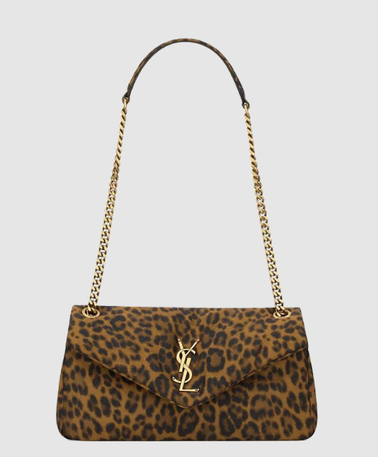 [SAINT LAURENT-생로랑] 캘립소 스몰 저지 레오파드