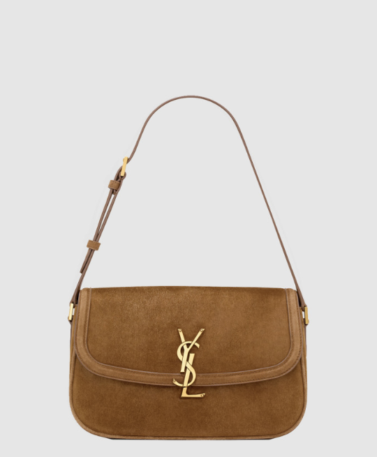 [SAINT LAURENT-생로랑] 스웨이드 소재의 SOLFERINO 미디엄백