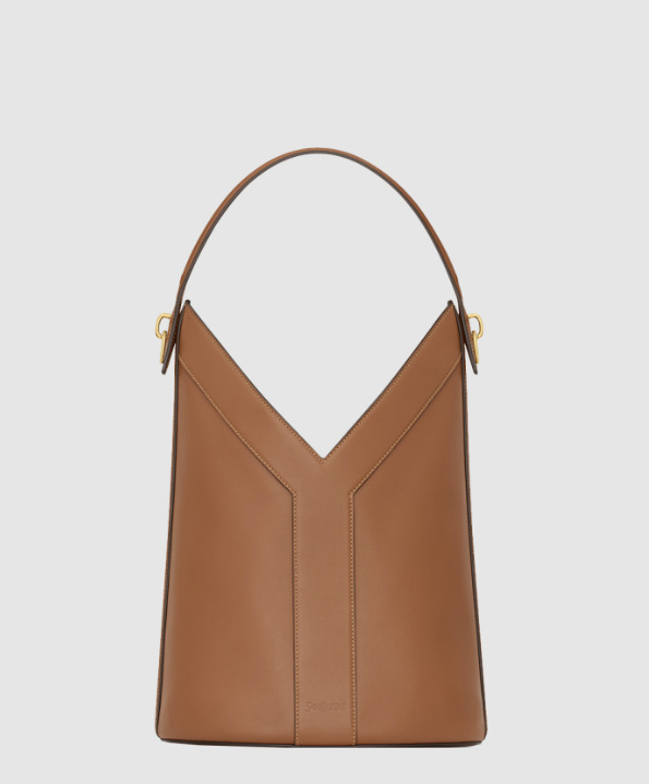 [SAINT LAURENT-생로랑] 캔버스와 가죽 소재의 Y 스몰 버킷백