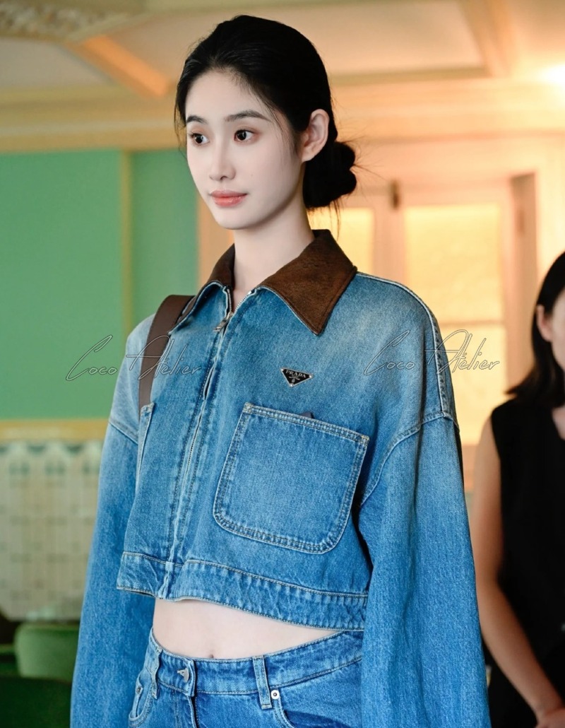 PRADA 프라다 삼각로고 데님 자켓