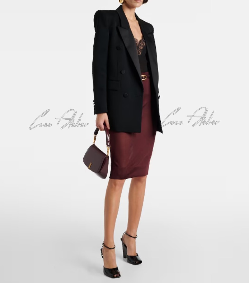 YSL 생 로랑 웨지 스트랩 샌들 힐