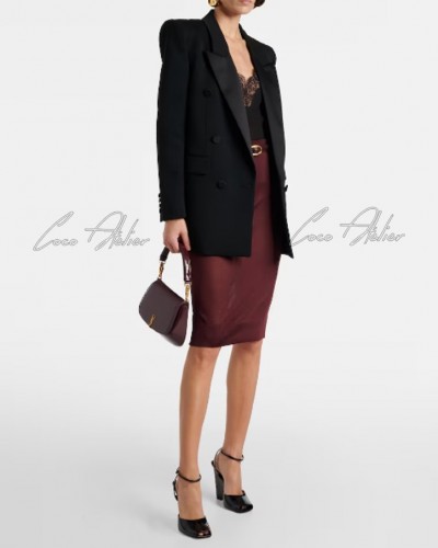 YSL 생 로랑 웨지 스트랩 샌들 힐