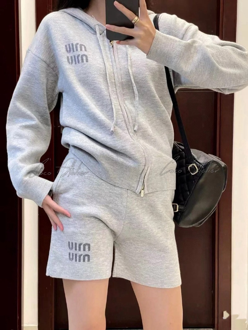 Miumiu 미우미우 니트 후드 집업