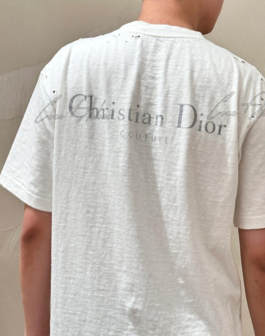 Dior 디올 로고 레터링 펀칭 반팔 티셔츠 (남녀공용) +3color