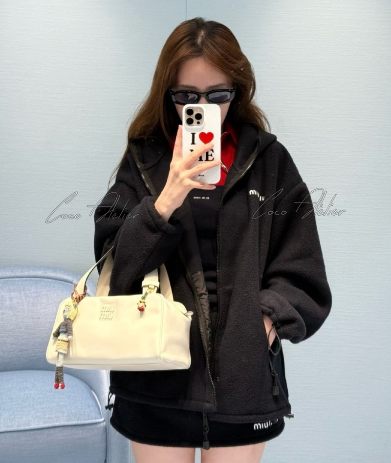 Miumiu 미우미우 후드 후리스 집업 자켓