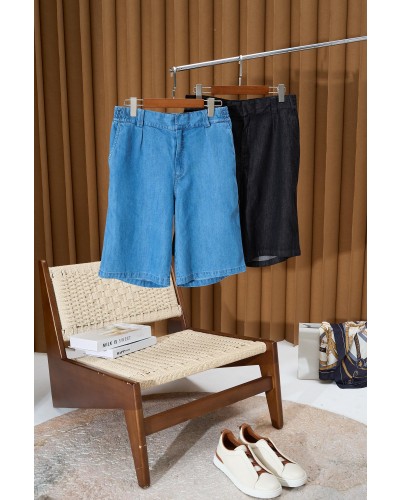 Loro Piana 로로 피아나 밴딩 헤비 워시 데님 숏츠 +2color