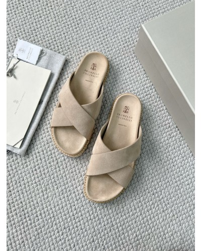 Brunello Cucinelli 브루넬로 쿠치넬리 스웨이드 슬리퍼 +6color