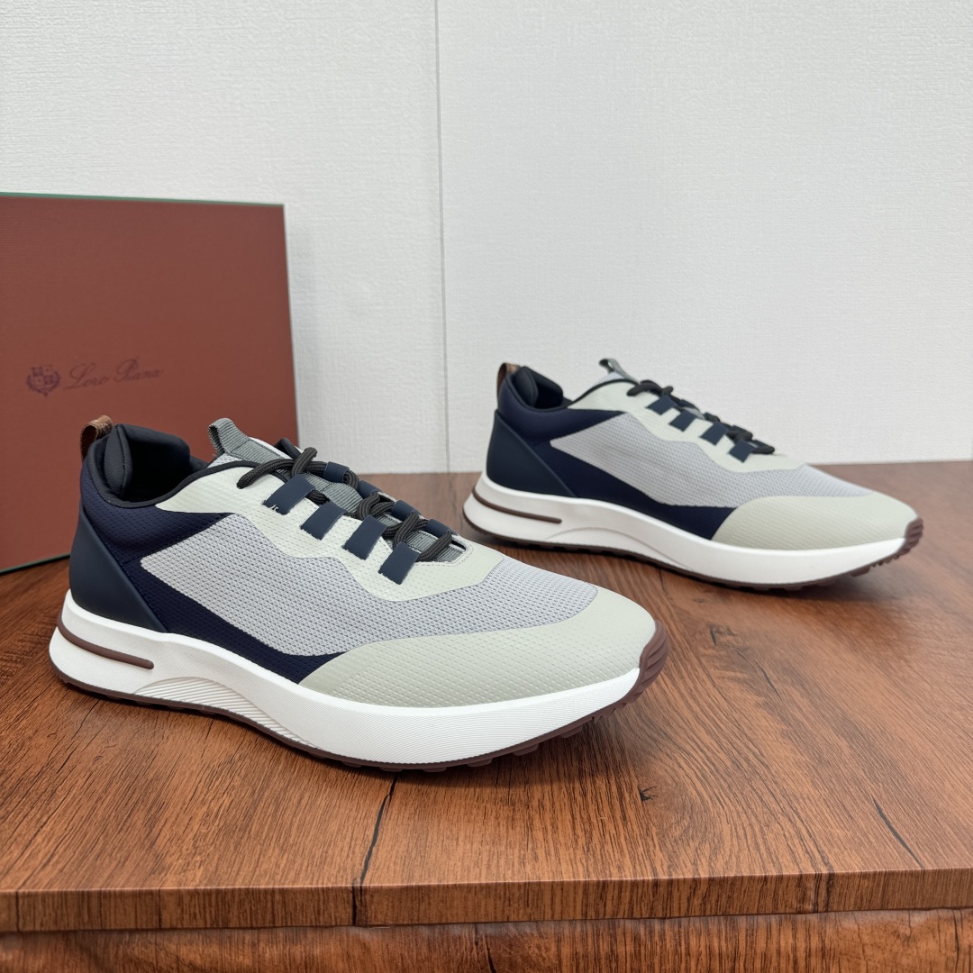Loro Piana 로로 피아나 메쉬 가죽 디테일 캐주얼 스니커즈 +2color