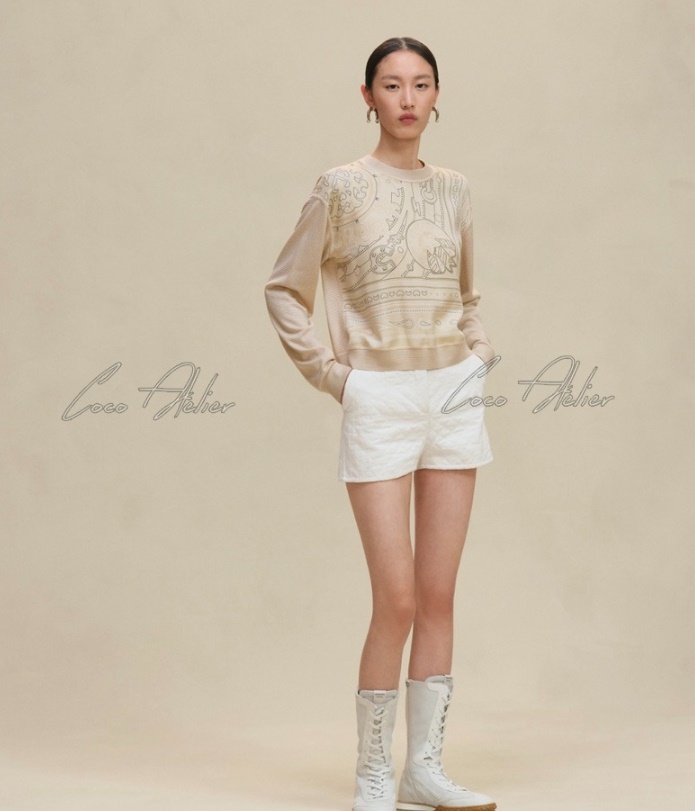 HERMES 에르메스 실크 니트