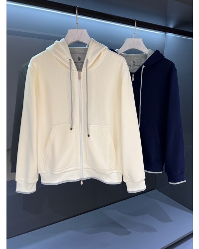 BRUNELLO CUCINELLI 브루넬로 쿠치넬리 니트 후드 짚업 +2color