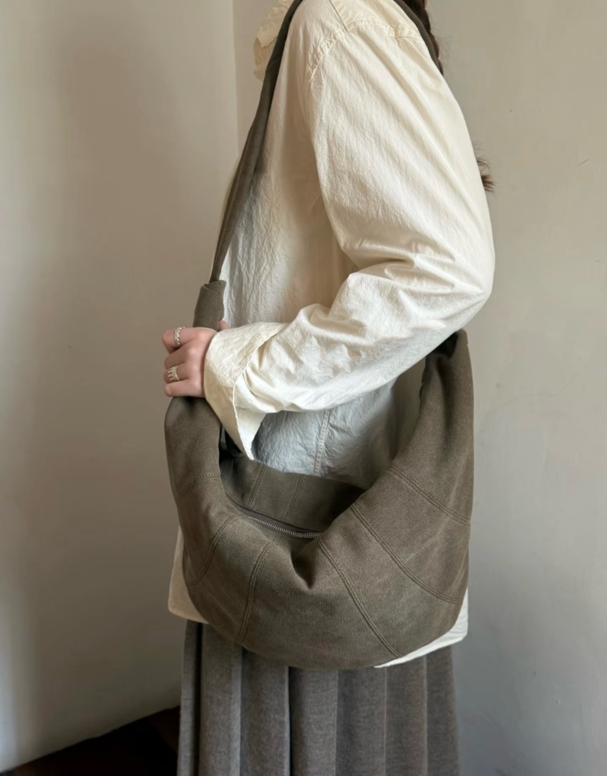 Lemaire 르메르 헤비 코튼 캔버스 크루아상벡