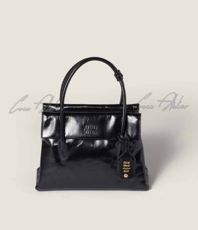 Miumiu 미우미우 솔리테르 광택 가죽 백