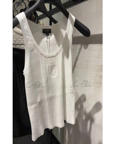 CHANEL 샤넬 하트 니트 나시