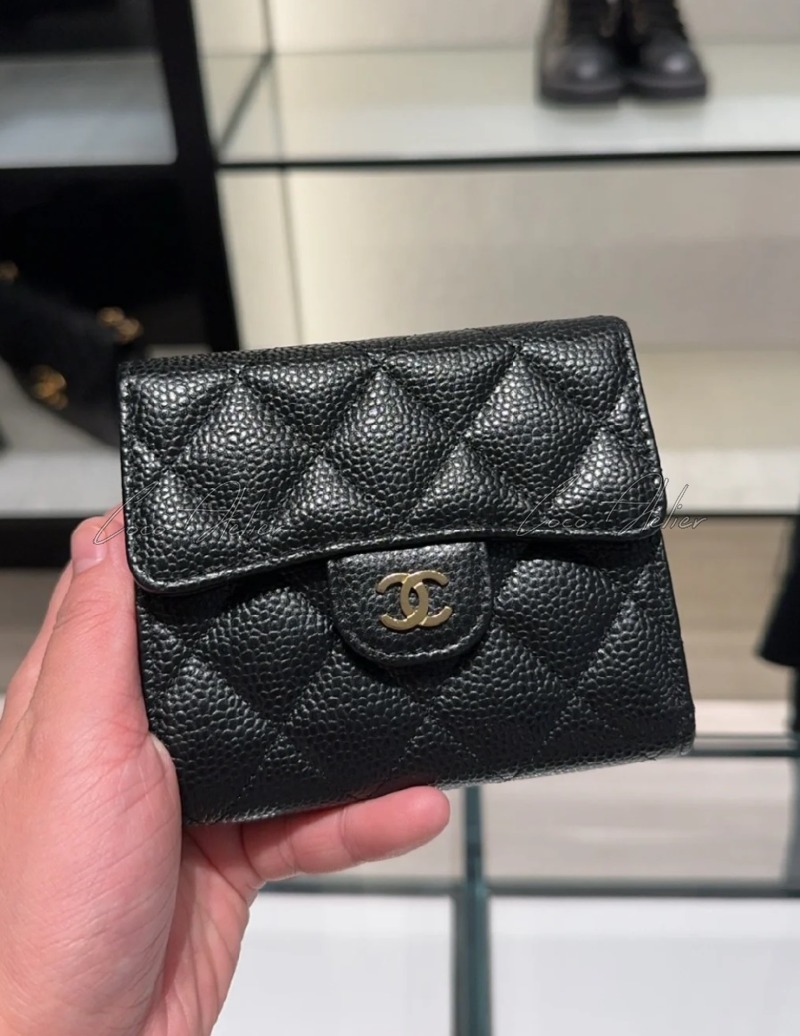 CHANEL 샤넬 캐비어 반지갑