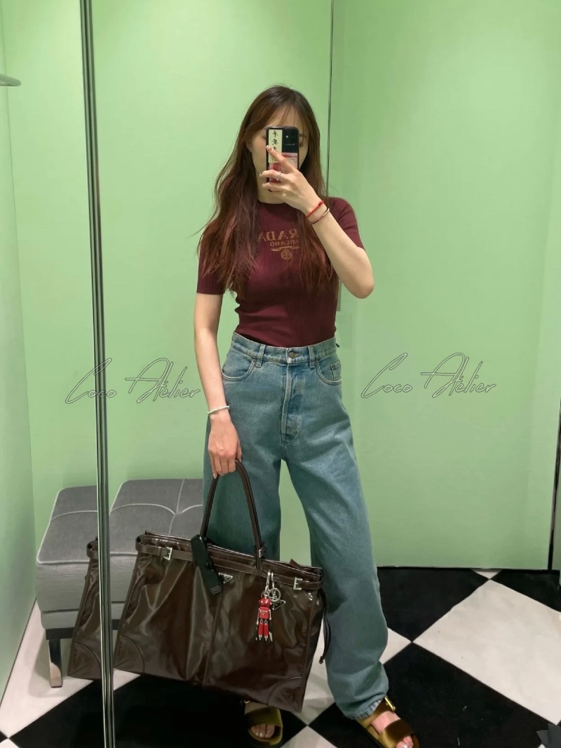 PRADA 프라다 반팔 니트 