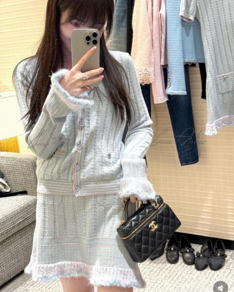 CHANEL 샤넬 제니 캐시미어 반소매/치마/원피스