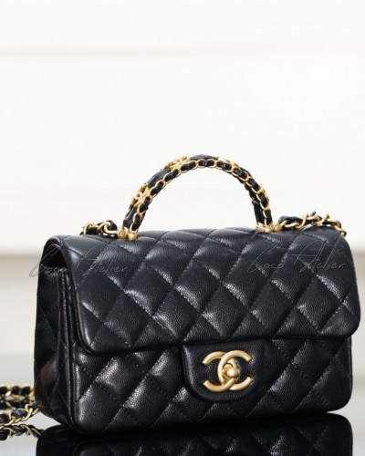 CHANEL 샤넬 체인 탑 핸들 플랩백