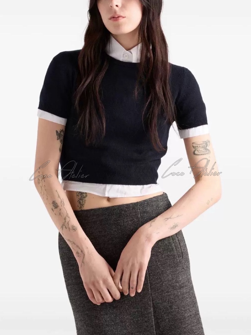 PRADA 프라다 삼각로고 캐시미어 니트