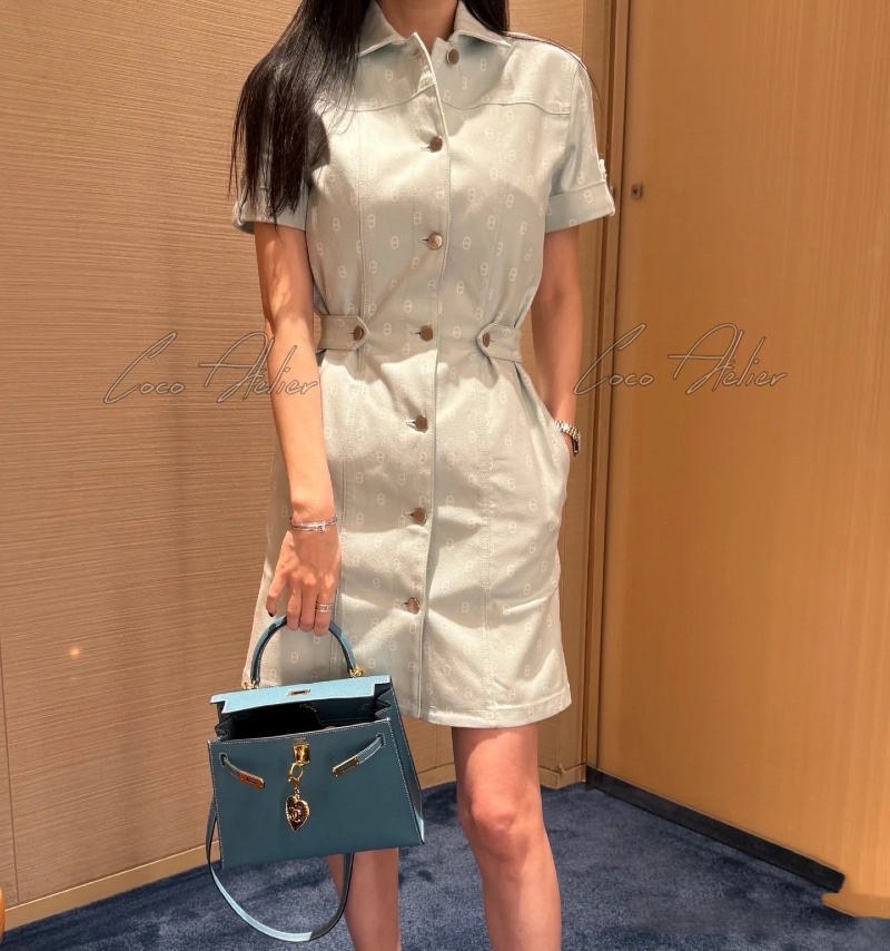 HERMES 에르메스 코튼 원피스