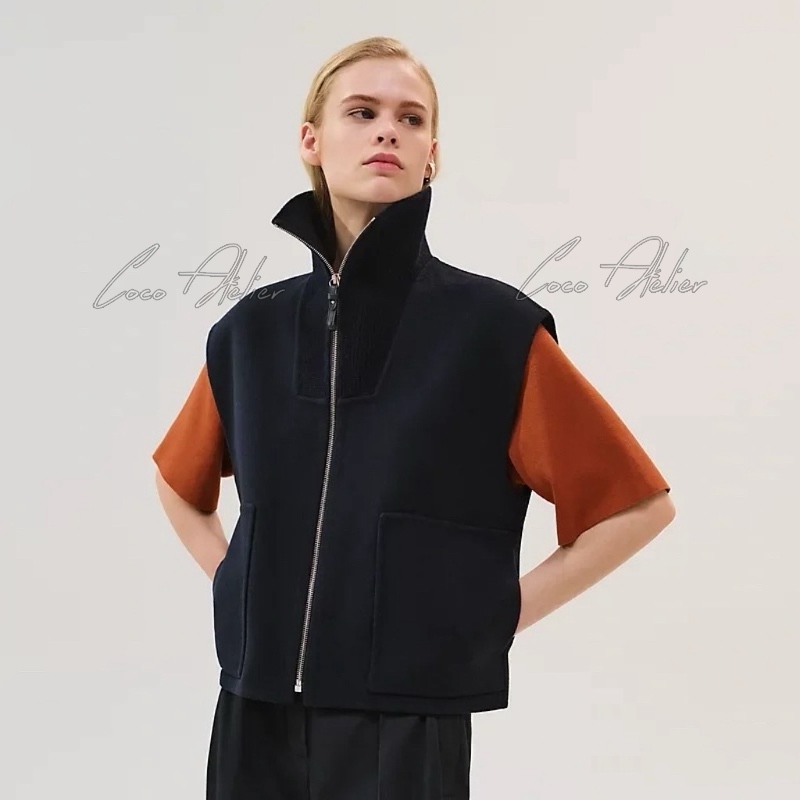 HERMES 에르메스 캐시미어 베스트 자켓