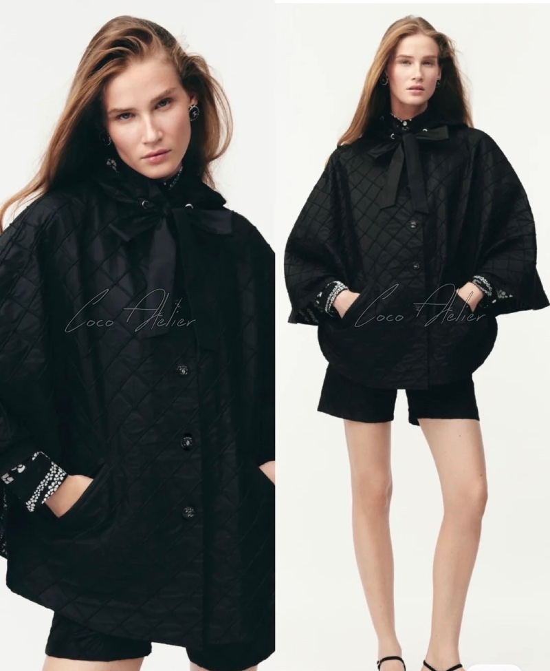CHANEL 샤넬 퀼팅 후드 자켓