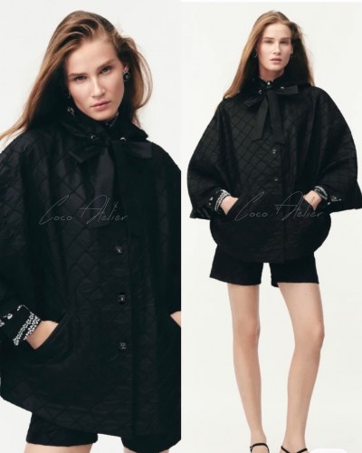 CHANEL 샤넬 퀼팅 후드 자켓