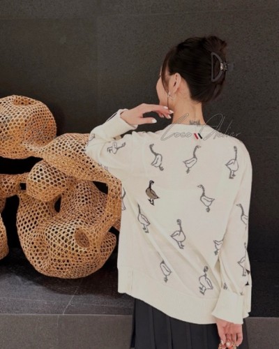 Thom Browne 톰브라운 빅 구스 자카드 울 가디건