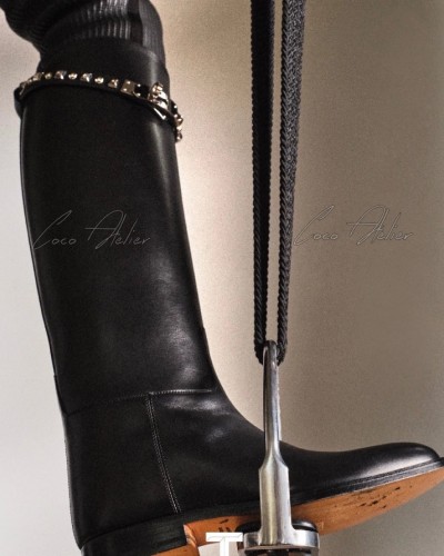 HERMES 에르메스 켈리 스터드 부츠