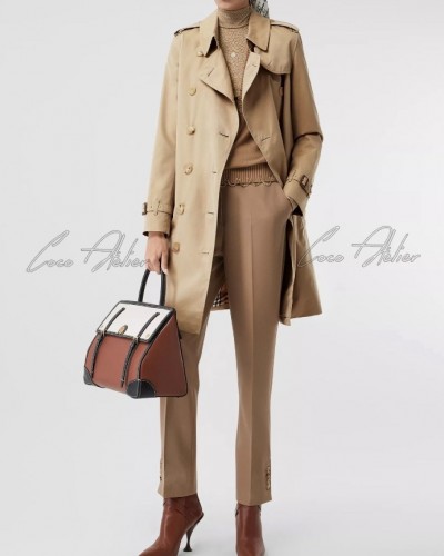 Burberry 버버리 켄싱턴 미드 트렌치 코트