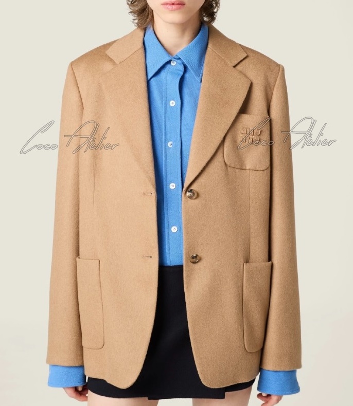 Miumiu 미우미우 울 레터링 자켓