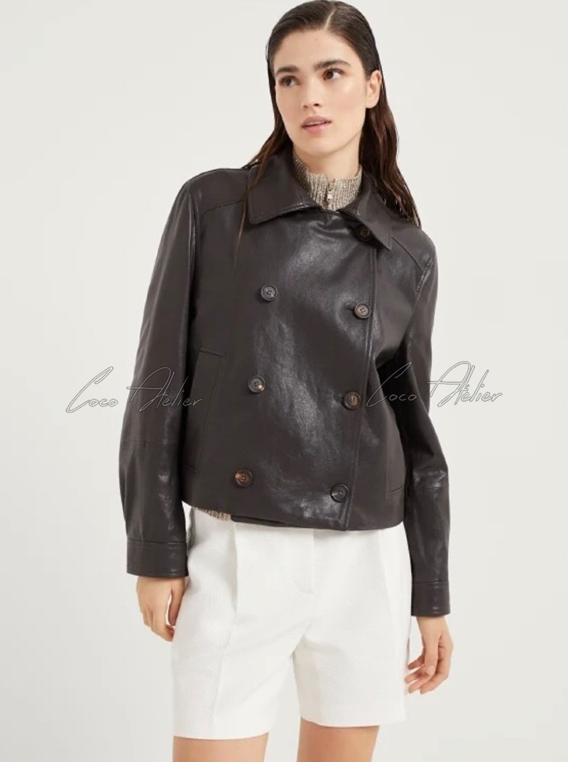 BC 브루넬로 쿠치넬리 가죽 자켓