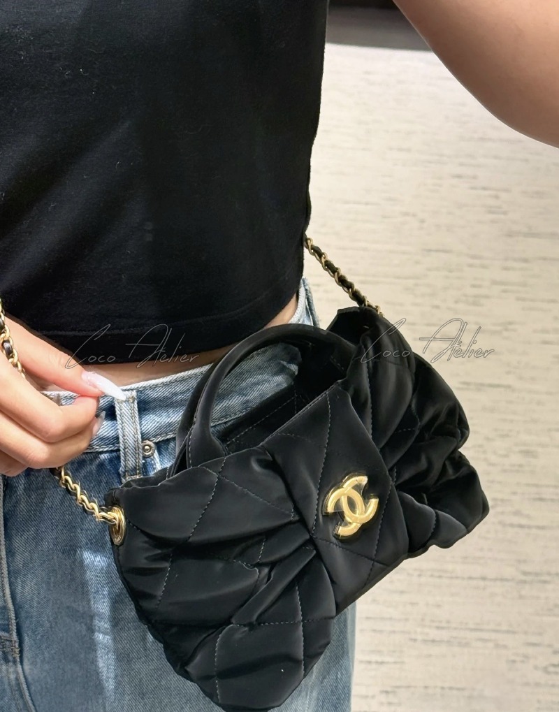 CHANEL 샤넬 25K 새틴 보우백