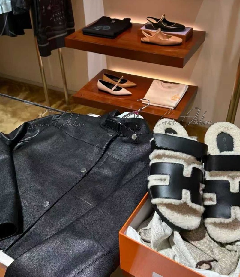 HERMES 에르메스 레더 자켓