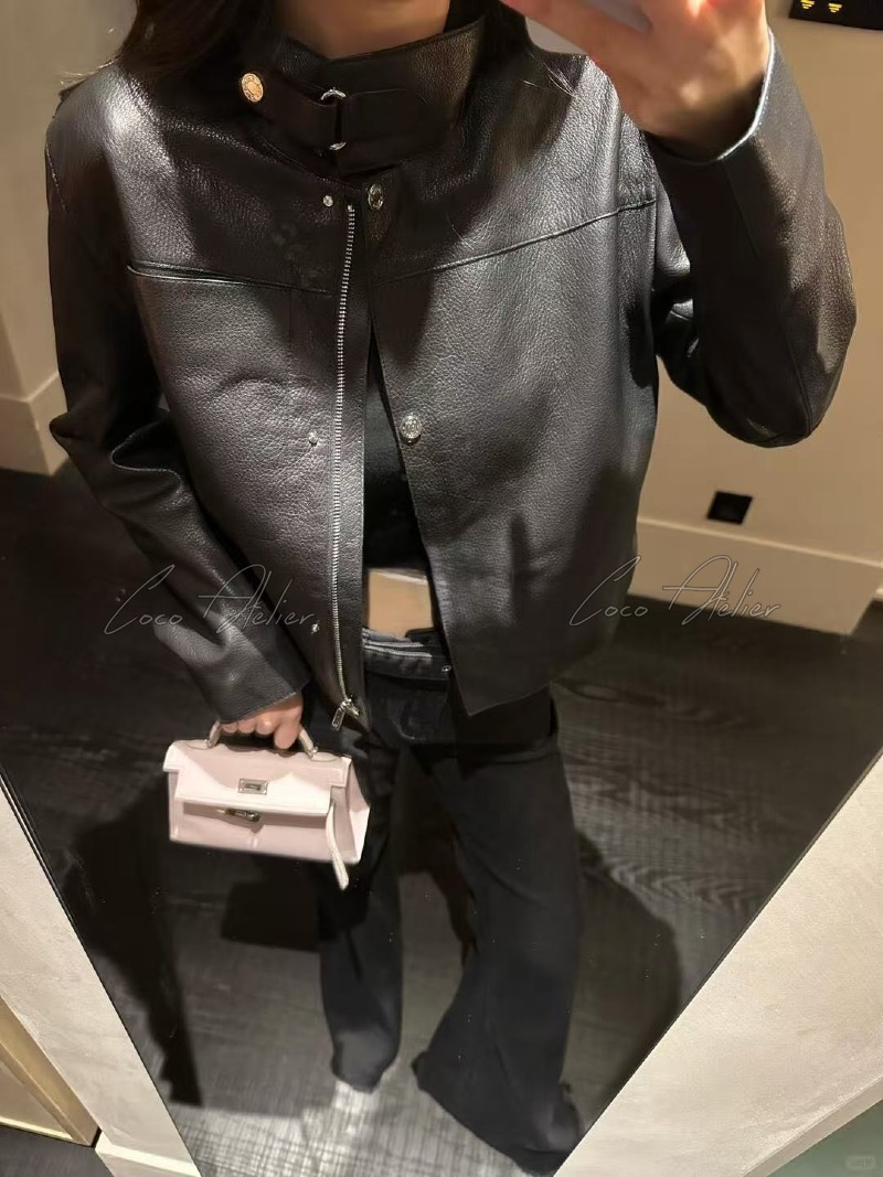 HERMES 에르메스 레더 자켓