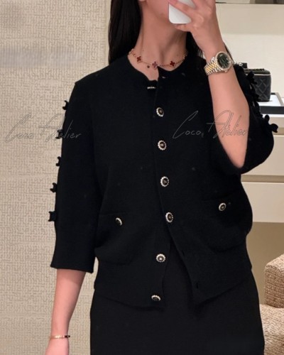 CHANEL 샤넬 리본 가디건