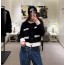 CHANEL 샤넬 배색 가디건
