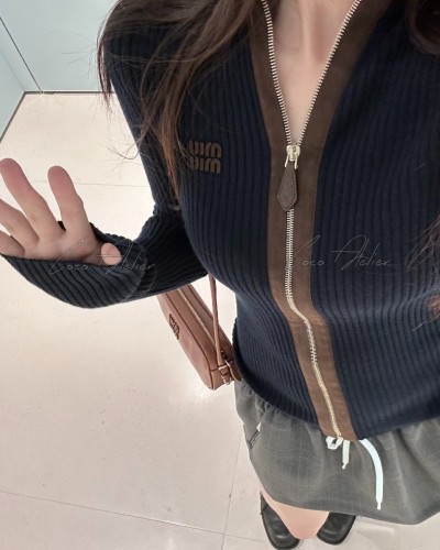 Miumiu 미우미우 캐시미어 니트 집업