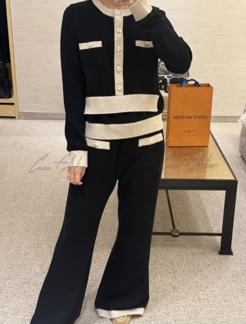 CHANEL 샤넬 캐시미어 니트 팬츠