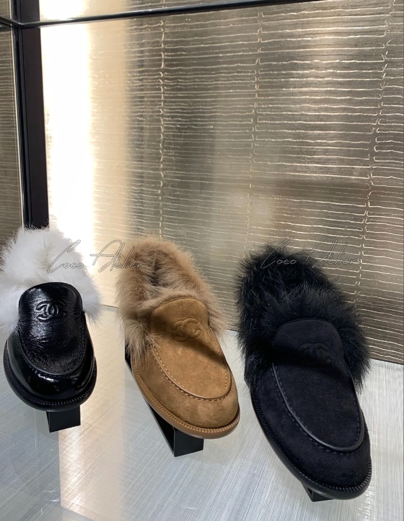 CHANEL 샤넬 cc 시어링 로퍼