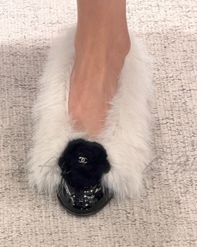 CHANEL 샤넬 cc 시어링 로퍼