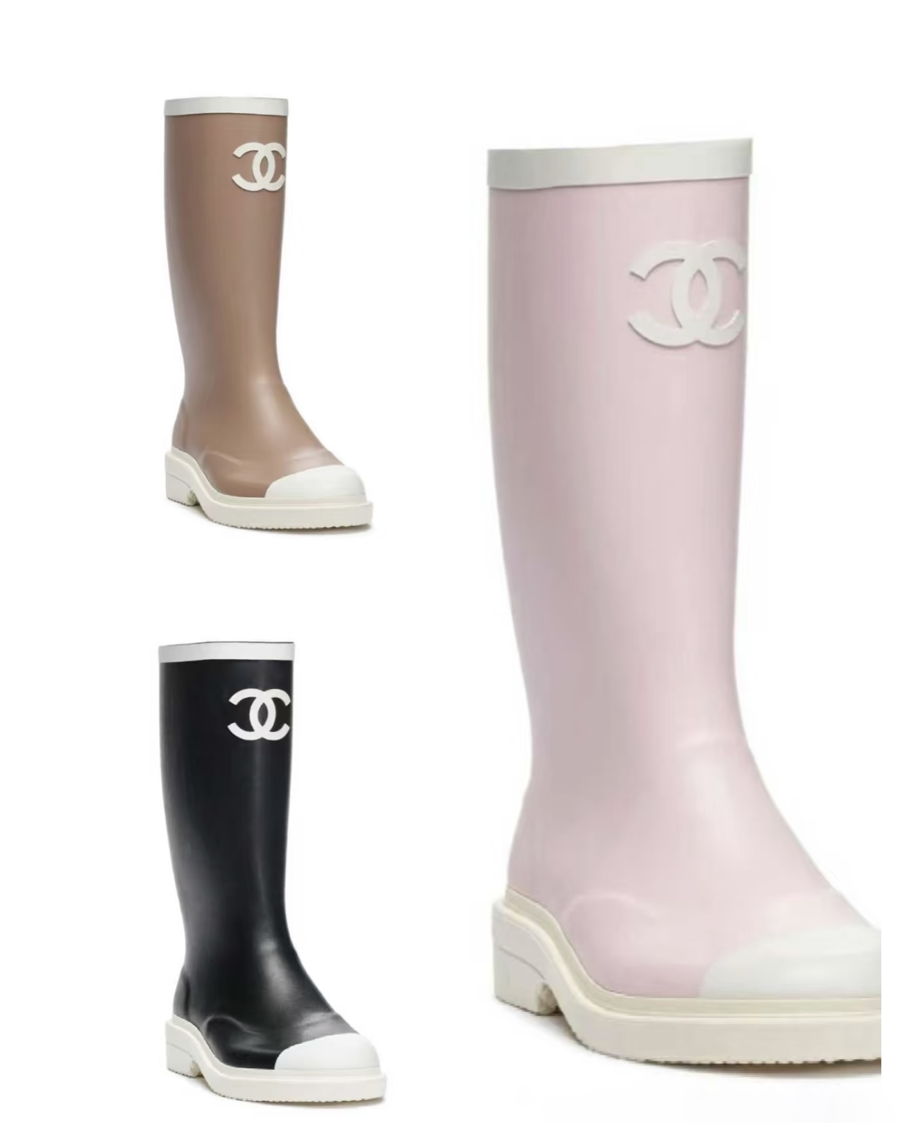 CHANEL 샤넬 레인 부츠