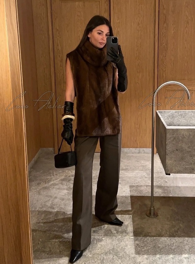 러시안 밍크 터틀 조끼